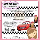 Convite Carros Disney