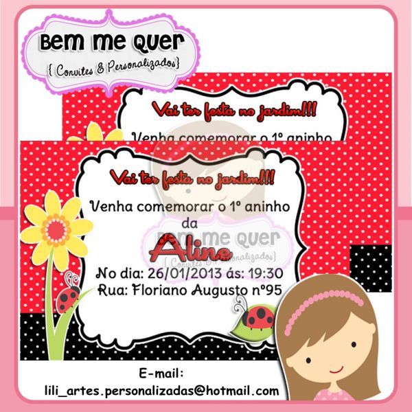 Convite Joaninha