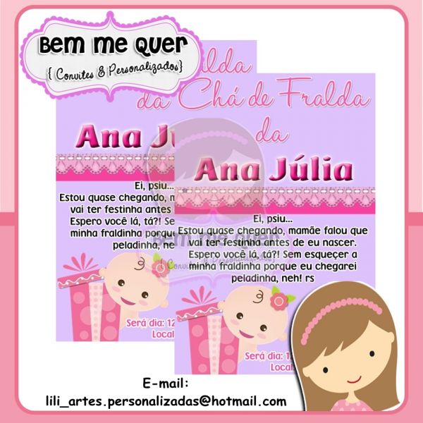 Convite Chá de Fralda
