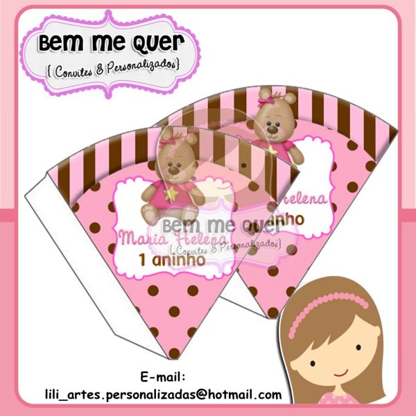 Cone Marrom & Rosa